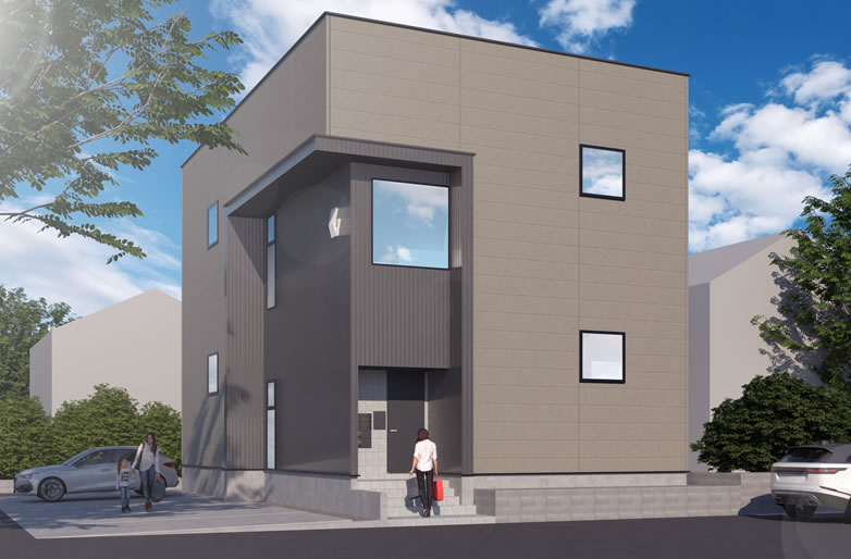 新築 投資用物件 第１号 西富田リアルデザインアパート 3戸×2階=6戸